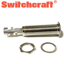 Load image into Gallery viewer, NEW (1) Switchcraft Stereo Threaded Barrel Jack for Guitar/Bass - NICKEL