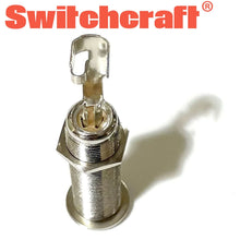 Load image into Gallery viewer, NEW (1) Switchcraft Stereo Threaded Barrel Jack for Guitar/Bass - NICKEL