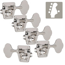 Load image into Gallery viewer, NEW Gotoh GB2 L4+R1 Clover Leaf 5-String Bass Tuners 26:1 Gear Ratio - NICKEL