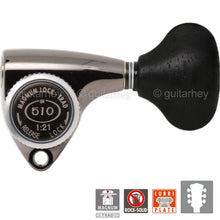 Load image into Gallery viewer, NEW Gotoh SGV510Z-EL5 MGT L3+R3 LOCKING Tuners Set 21:1 Gear 3x3 - COSMO BLACK