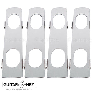 NEW Hipshot 8-String Grip-Lock LOCKING TUNERS Oval Pearl Buttons 4x4 Set, CHROME