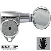 Load image into Gallery viewer, NEW Hipshot 8-String Grip-Lock LOCKING TUNERS Oval Buttons 4x4 Set - CHROME