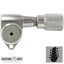Load image into Gallery viewer, NEW Hipshot 8-String Grip-Lock LOCKING TUNERS Knurled Buttons 4x4 Set - CHROME