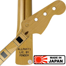 Carregar imagem no visualizador da galeria, NEW Allparts JMF-BB Fender® Licensed Neck &#39;75 Reissue Jazz BASS NECK Maple Bound