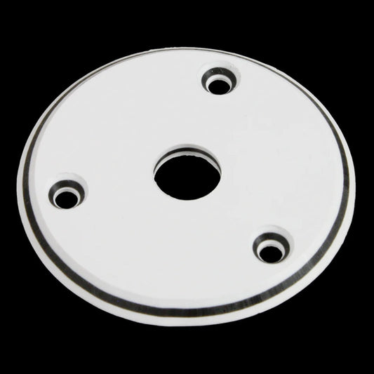NEW 3-ply White Round Jack Plate for Flying V® Vee Guitar