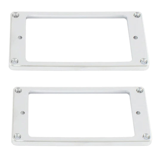 NEW Humbucking Flat Bottom Profile Pickup Ring Set - CHROME