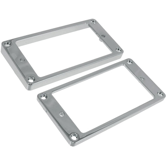 NEW Metal Flat Bottom Guitar Humbucker Pickup Rings for Gibson SG® Etc - CHROME