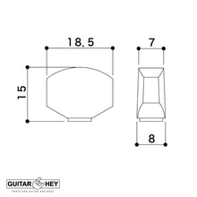 Load image into Gallery viewer, NEW Gotoh SGS510Z-P8 6 in Line Set Mini Tuners Small AMBER Buttons 18:1, CHROME