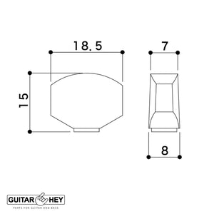 NEW Gotoh SGS510Z-B07 6 in Line Set Mini Tuners Small PLASTIC Buttons 18:1, GOLD