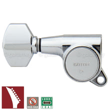 Load image into Gallery viewer, NEW Gotoh SG381-07 R7 Set 7 in line Tuners Keys w/ Screws LEFT HANDED - CHROME