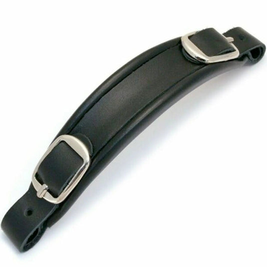 NEW Guitar Case Handle Leather Replacement w/ Buckles for Gibson® Style - BLACK