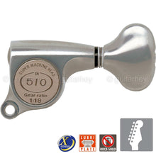 Carregar imagem no visualizador da galeria, NEW Gotoh SGS510Z-S5 6 in Line Set Mini Tuners Small Buttons 18:1 - X-NICKEL