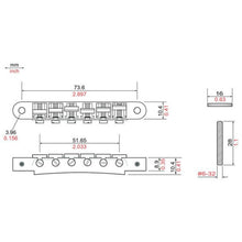 Load image into Gallery viewer, NEW TonePros AVR2P ABR-1 Style Tunematic Bridge Pre-Notched Saddles - NICKEL