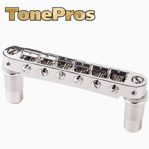 NEW TonePros TPFP Metric Tunematic, Large Posts, Pre-Notched Saddles - NICKEL