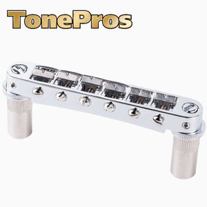 NEW TonePros TPFP Metric Tunematic, Large Posts, Pre-Notched Saddles - CHROME