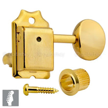 Load image into Gallery viewer, NEW Gotoh SD91-05M STAGGERED Post Vintage Tuners for Fender Strat/Tele - GOLD