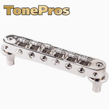 Load image into Gallery viewer, NEW Tonepros TP6R Nashville Style Roller Tunematic Bridge - NICKEL