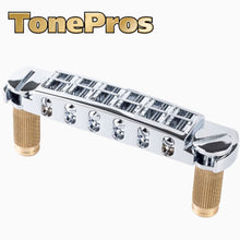 Carregar imagem no visualizador da galeria, NEW Tonepros AVT2M Wraparound Bridge with METRIC Locking Studs - CHROME