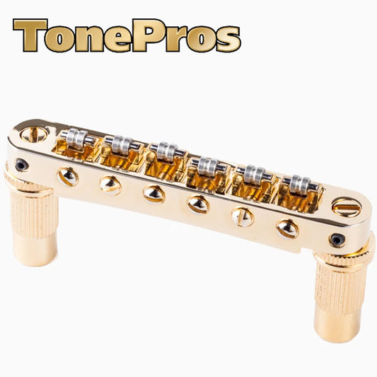 NEW Tonepros TPFR Roller Saddles, METRIC Tuneomatic - GOLD