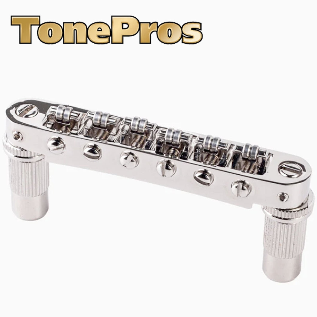 NEW Tonepros TPFR Roller Saddles, METRIC Tuneomatic - CHROME