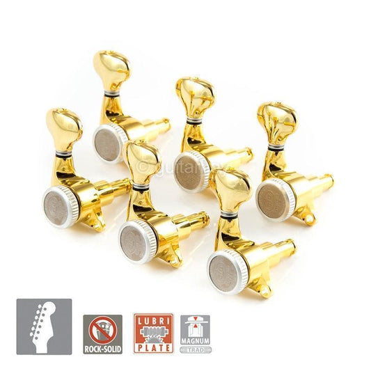 NEW Gotoh SGS510Z-S5 MGT Set MAGNUM LOCKING TRAD 6 in line Right Handed - GOLD