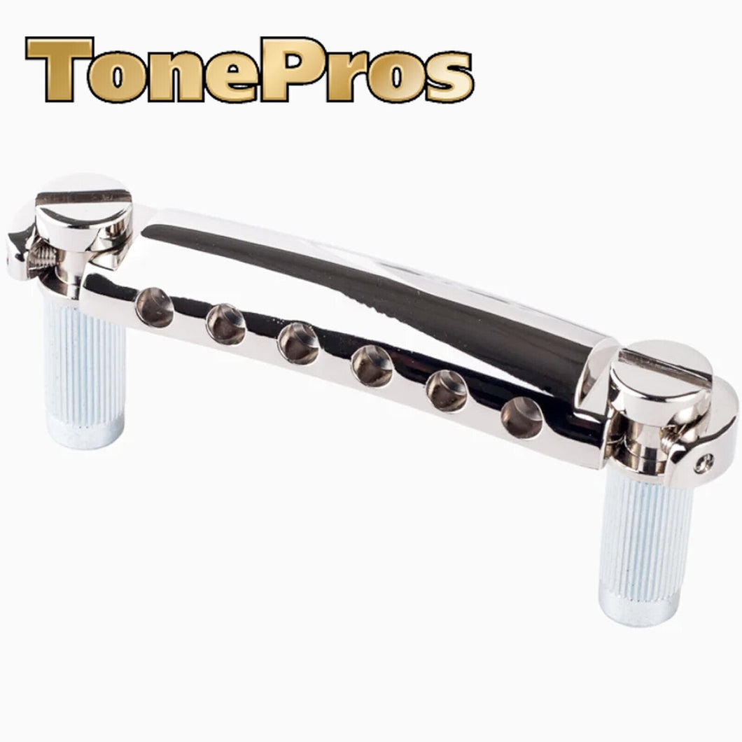 NEW Tonepros T1Z Metric Stop Tailpiece for Import Epiphone, ESP, Schecter NICKEL