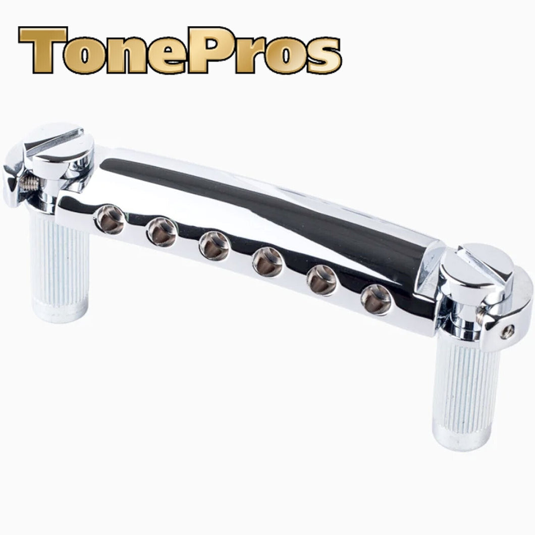 NEW Tonepros T1Z Metric Stop Tailpiece for Import Epiphone, ESP, Schecter CHROME