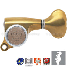 Carregar imagem no visualizador da galeria, NEW Gotoh SGS510Z-S5 MGT 6 in line Locking Tuners Set 18:1 Gear Ratio - X-GOLD
