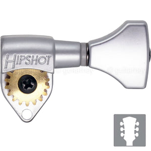 NEW Hipshot Classic Open-Gear HS Buttons 18:1 Ratio 3x3 - SATIN CHROME