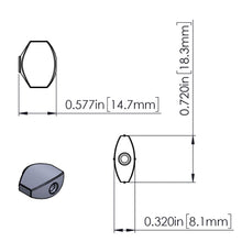 Load image into Gallery viewer, NEW Hipshot Classic Open-Gear Hex Pearloid Buttons 18:1 Ratio 3x3 - SATIN CHROME