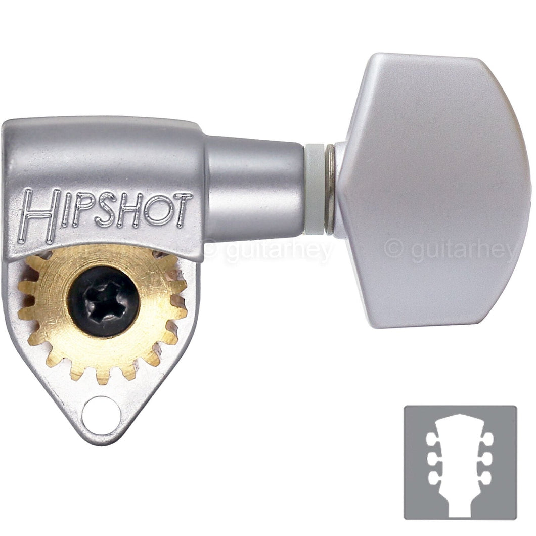 NEW Hipshot Classic Open-Gear SMALL Buttons 18:1 Ratio 3x3 - SATIN CHROME