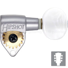 Load image into Gallery viewer, NEW Hipshot Classic Open-Gear OVAL PEARL Buttons 18:1 Ratio 3x3 - SATIN CHROME