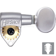 Load image into Gallery viewer, NEW Hipshot Classic Open-Gear OVAL Buttons 18:1 Ratio 3x3 - SATIN CHROME