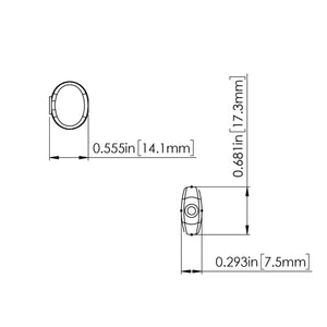 NEW Hipshot Classic Open-Gear OVAL Buttons 18:1 Ratio 3x3 - SATIN CHROME