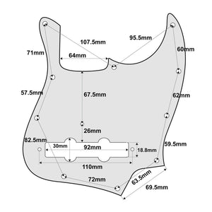 NEW 1-Ply 11 Hole Pickguard For Fender Japan 4 String Jazz Bass - MATTE BLACK