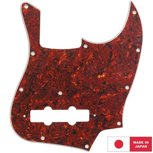 NEW 4-Ply 11 Hole Pickguard For Fender Japan 4 String Jazz Bass - RED TORTOISE