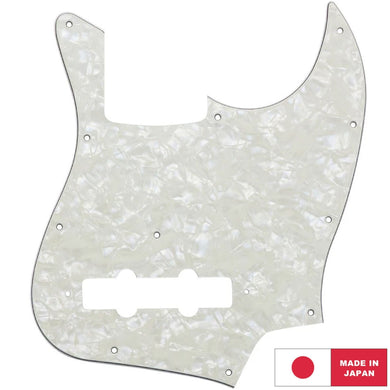 4-Ply 11 Hole Pickguard For Fender Japan 4 String Jazz Bass - YELLOWISH PEARLOID