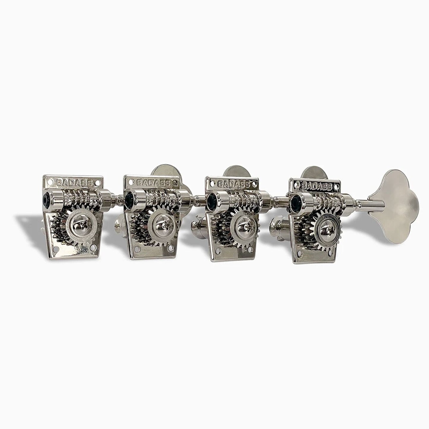NEW Leo Quan® Badass 4-in-line set OGT™ Bass Keys Open Gear Large Post - NICKEL
