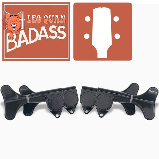 NEW Leo Quan® Badass L2+R2 Set SGT™ Bass Keys - Sealed 20:1 Ratio 2x2 - BLACK