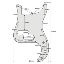 Carregar imagem no visualizador da galeria, NEW 3-ply Pickguard for Standard Fender Precision/P Bass® Made in Japan - BLACK