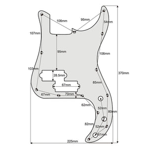 NEW 3-ply Pickguard for Standard Fender Precision/P Bass® Made in Japan - BLACK