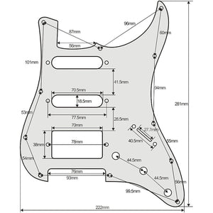 NEW 3-ply H/S/S Pickguard for Fender Stratocaster/Strat® 11-Holes - BLACK