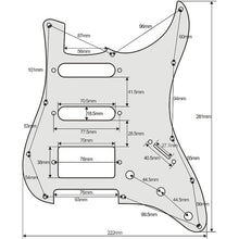 Carregar imagem no visualizador da galeria, NEW 4-ply H/S/S Pickguard for Fender Stratocaster/Strat® 11-Holes BLACK TORTOISE