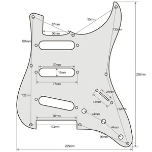 NEW 1-ply S/S/S Pickguard for '57 Fender Stratocaster/Strat® 8-Holes - PARCHMENT