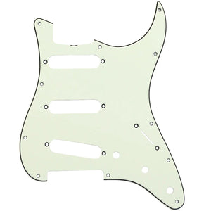 3-ply S/S/S Pickguard for ’60-’62 Fender Stratocaster/Strat® 11-Holes MINT CREAM