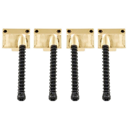 NEW Saddles (4) For Omega & Badass Bass Bridge w/ Screws and Springs - GOLD
