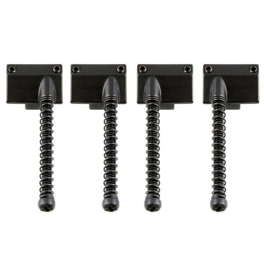 NEW Saddles (4) For Omega & Badass Bass Bridge w/ Screws and Springs - BLACK