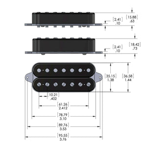 NEW DiMarzio DP759 PAF® 7 ALL POSITIONS 7-String Guitar Humbucker - BLACK
