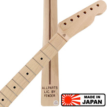 Load image into Gallery viewer, NEW Allparts TMO Fender Licensed Telecaster® &quot;C&quot; Profile Neck 21 Frets 1P MAPLE