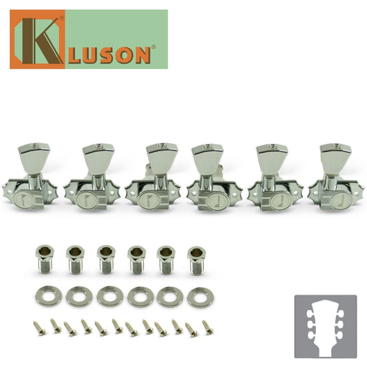 NEW Kluson 3 Per Side Revolution Series G-Mount Tuning Machines 3x3 - CHROME